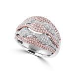 Effy 14K White & Rose Gold Diamond Ring