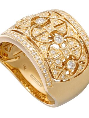 EFFY 14K YELLOW GOLD DIAMOND RING