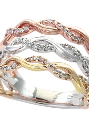 EFFY 14KW/Y/R DIAMOND RING