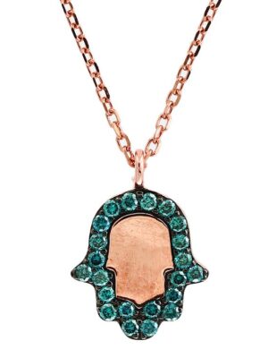 EFFY 14K ROSE GOLD BLUE DIAMOND, NECKLACE