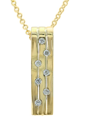 EFFY 14K YELLOW GOLD DIAMOND PENDANT