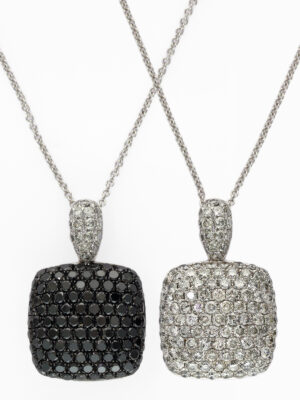 Effy 14K White Gold Diamond,Black Diamond, Pendant