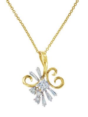 Effy 14K Yellow Gold Diamond Pendant