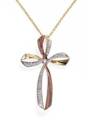 Effy 14K Yel/Rose Gd Diamond Pendant