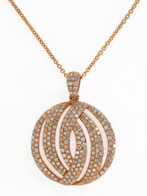 Effy 14K Rose Gold Diamond Pendant