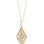Effy 14K Yellow Gold Diamond Pendant
