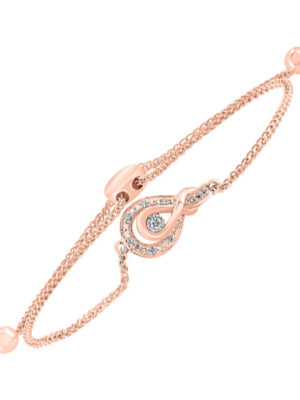 MIX METAL ROSE GOLD SILVER DIAMOND (1/20 CTW) BRACELET