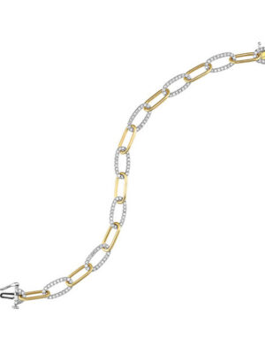 14KT WHITE YELLOW GOLD DIAMOND (1 1/2CTW) BRACELET