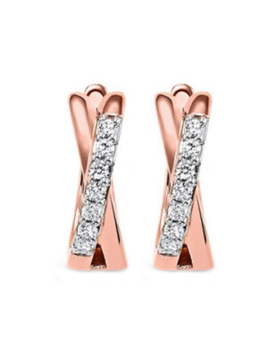 10KT ROSE GOLD DIAMOND (1/6CTW) EARRING