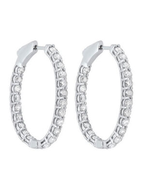14KT WHITE GOLD DIAMOND (3CTW) EARRING