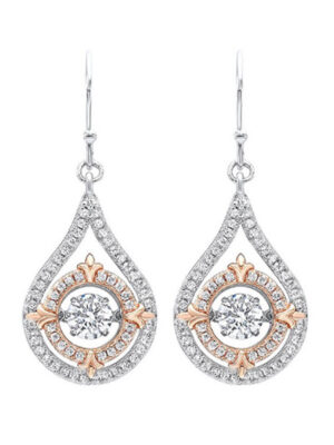 SILVER CUBIC ZIRCONIA EARRING