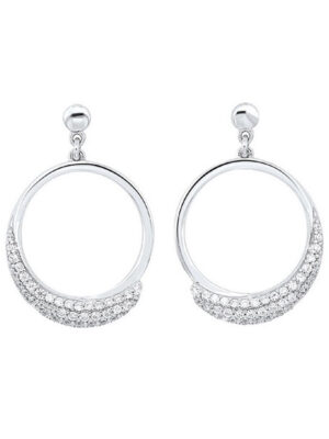 SILVER CUBIC ZIRCONIA EARRING