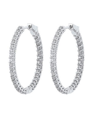 14KT WHITE GOLD DIAMOND (1CTW) EARRING