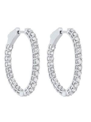 14KT WHITE GOLD DIAMOND (2CTW) EARRING
