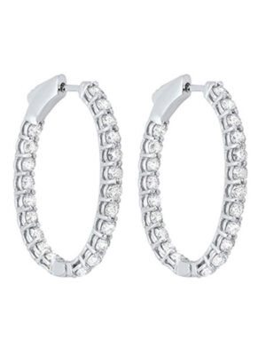 14KT WHITE GOLD DIAMOND (3CTW) EARRING