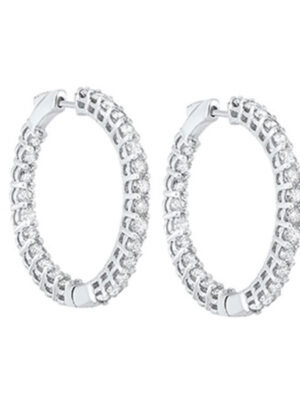 14KT WHITE GOLD DIAMOND (5CTW) EARRING