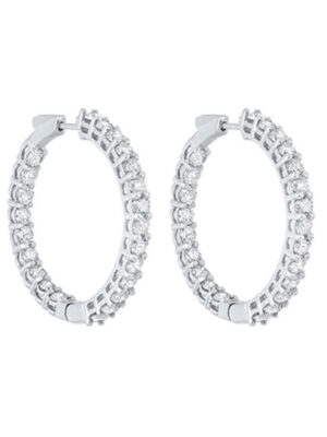 14KT WHITE GOLD DIAMOND (8 1/2CTW) EARRING