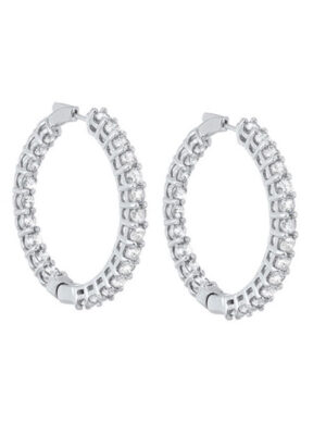 14KT WHITE GOLD DIAMOND (10CTW) EARRING