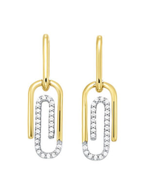 10KT YELLOW GOLD DIAMOND (1/6CTW) EARRING