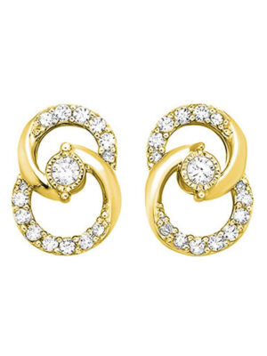 10KT YELLOW GOLD DIAMOND (1/4CTW) EARRING
