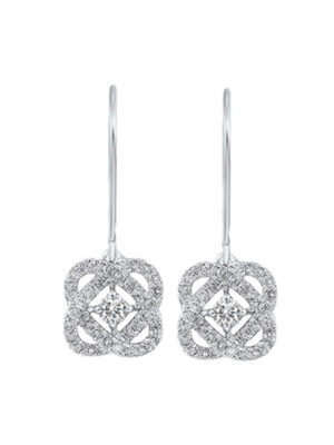 SILVER DIAMOND (1/4CTW) EARRING