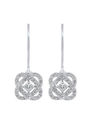 14KT WHITE GOLD DIAMOND (1/2CTW) EARRING
