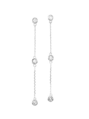 14KT W EARRING 1/4CTW