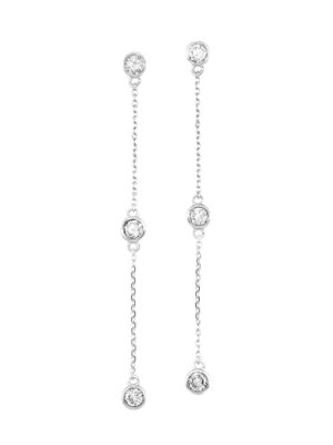 14KT W EARRING 1/2CTW