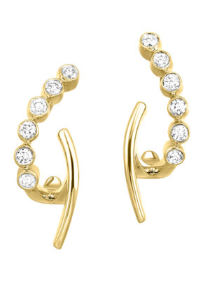 10KT YELLOW GOLD DIAMOND (1/5CTW) EARRING
