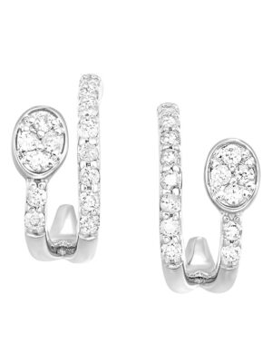 10KT WHITE GOLD DIAMOND (1/4CTW) EARRING