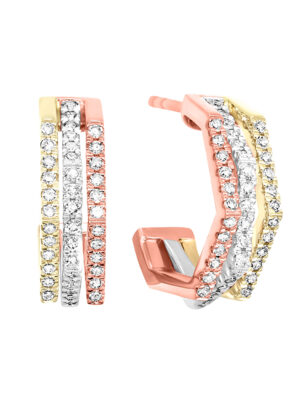 14KT WHITE YELLOW ROSE GOLD DIAMOND (1/2CTW) EARRING