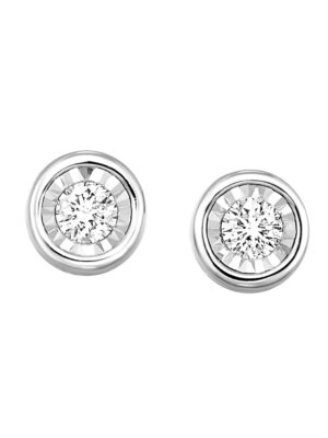 14KT WHITE GOLD DIAMOND (1/6CTW) EARRING