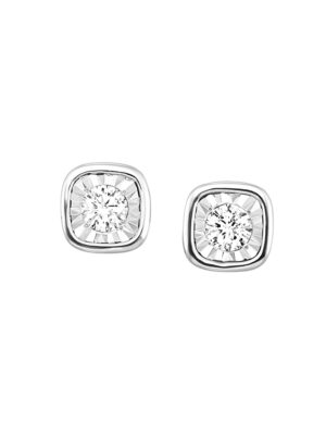 14KT WHITE GOLD DIAMOND (1/6CTW) EARRING