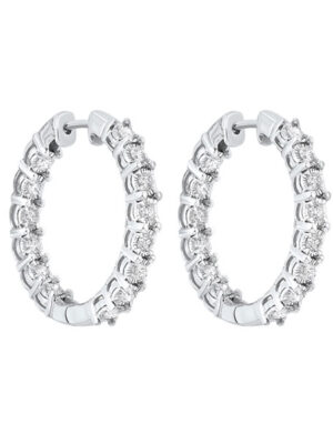 14KT WHITE GOLD DIAMOND (3/4CTW) EARRING
