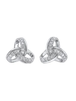 10KT WHITE GOLD DIAMOND (1/10 CTW) EARRING
