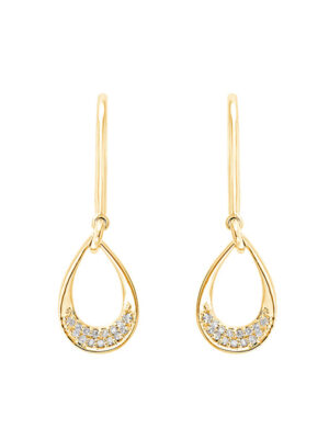 10KT YELLOW GOLD DIAMOND (1/10 CTW) EARRING