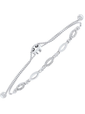 SILVER DIAMOND (1/8CTW) BRACELET
