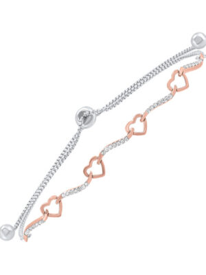 SILVER DIAMOND (1/8CTW) BRACELET