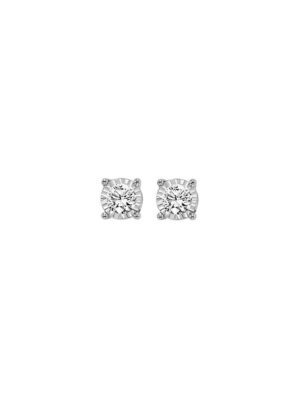 14KT WHITE GOLD DIAMOND (1/10 CTW) EARRING