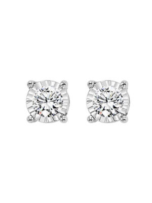 14KT WHITE GOLD DIAMOND (1/4CTW) EARRING