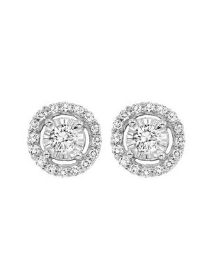 14KT WHITE GOLD DIAMOND (1CTW) EARRING