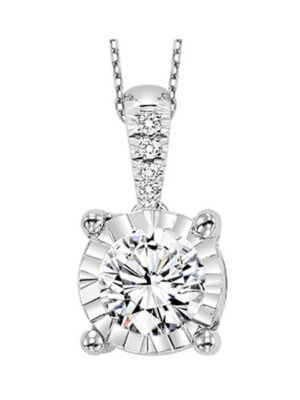 14KT WHITE GOLD DIAMOND (1/10 CTW) PENDANT