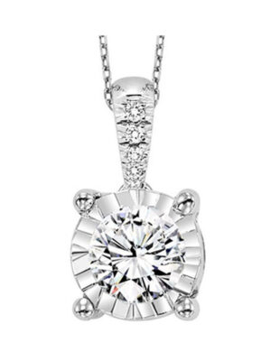 14KT WHITE GOLD DIAMOND (1/2CTW) PENDANT