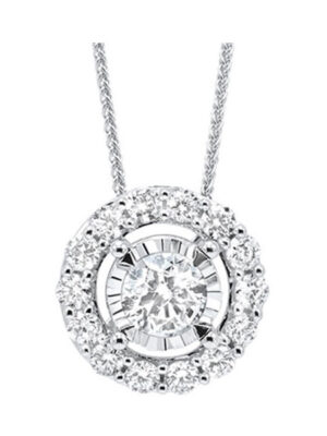 14KT WHITE GOLD DIAMOND (1CTW) PENDANT