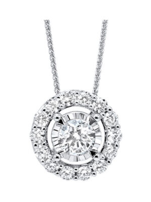 14KT WHITE GOLD DIAMOND (1/3CTW) PENDANT