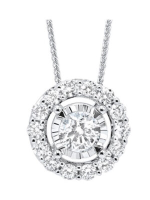 14KT WHITE GOLD DIAMOND (1/2CTW) PENDANT
