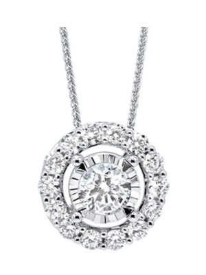 14KT WHITE GOLD DIAMOND (3/4CTW) PENDANT