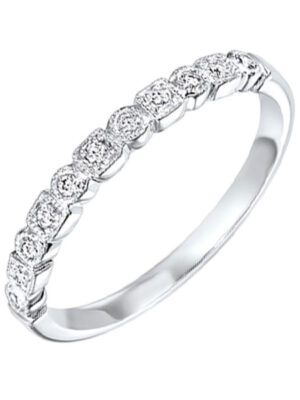 10KT WHITE GOLD DIAMOND(1/8CTW) RING