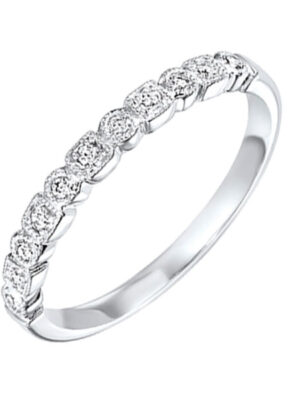 14KT WHITE GOLD DIAMOND (1/8CTW) RING