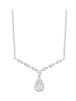14KT WHITE GOLD DIAMOND (5/8CTW) NECKLACE